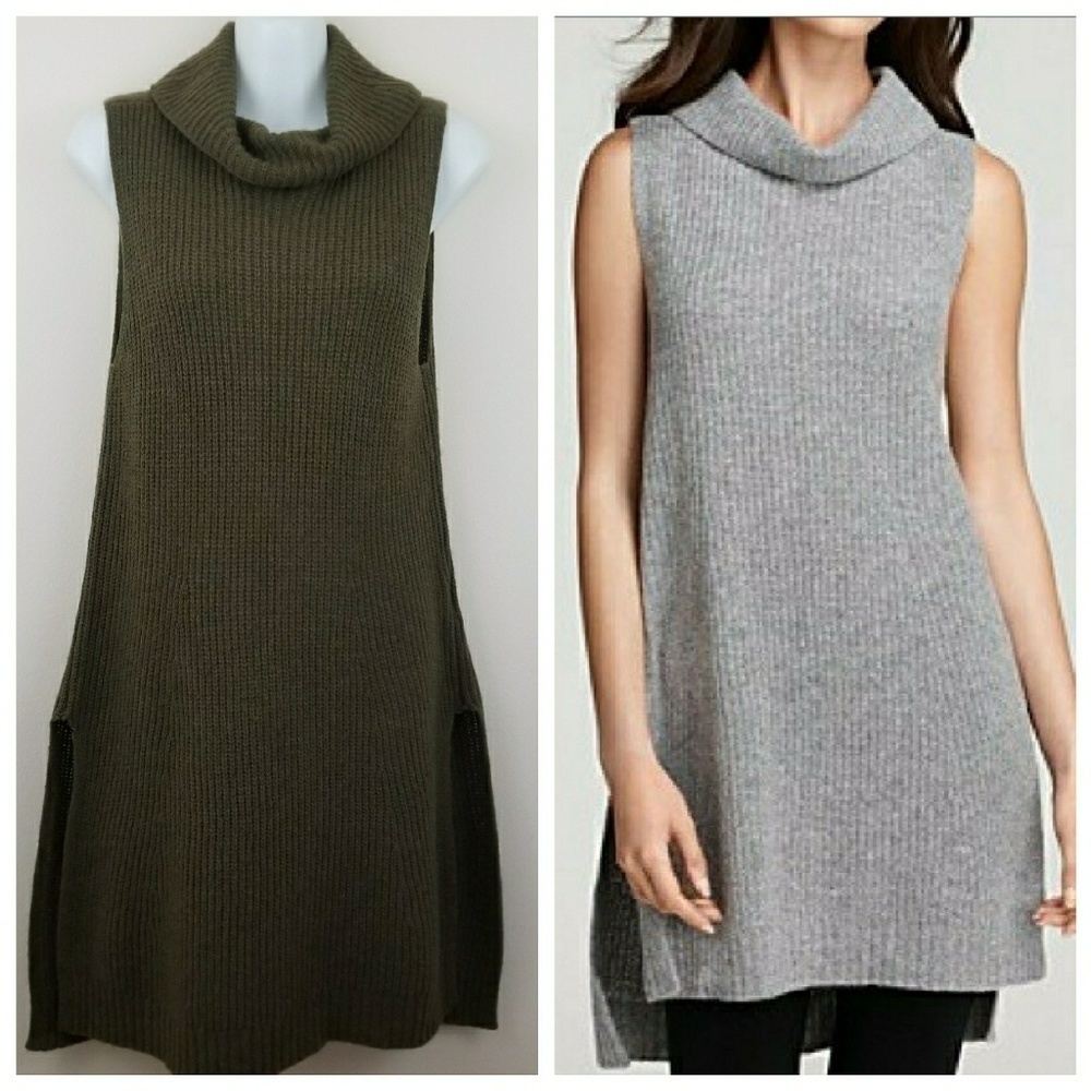 Eileen Fisher | Green Sleeveless Cowl Neck Tunic